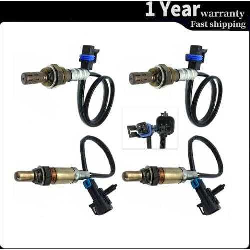 4pcs Oxygen O2 Sensor Lambda Upstream Downstream Fit for 2008-2011 Cadillac CTS V6 3.6L Replacement parts 234-4818 234-4819