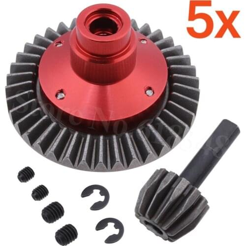 5set/lot Metal Diff Main & Bevel Gears 38T & 13T for 1/10 Axial AX90056 Wraith Spawn Electric 4WD - Kit Replacement