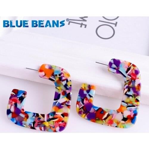 CC Earrings Acrylic Bohemian Colorful Leopard For Women Earings Dangle Fashion Geometric Resin Statement African Boho Wedding GG