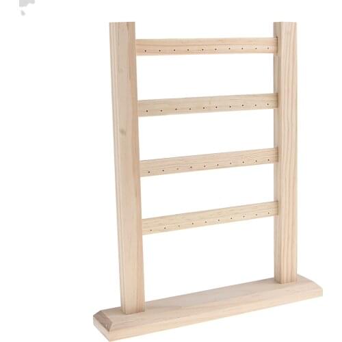 Wooden Jewelry Display Hanging Rack Stand Earrings Necklace Organizer Holder Eyewear Frames Rack