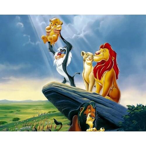 Disney 5D Diamond Painting Kit Set Full Square The Lion King Cross Stitch Diamand Art Diamant Cartoons Animal Mosaic