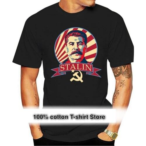 Great People Stalin Communist T Shirt Male 100% Cotton Custom T-Shirt Round Neck BONADIAO Stylish Tee