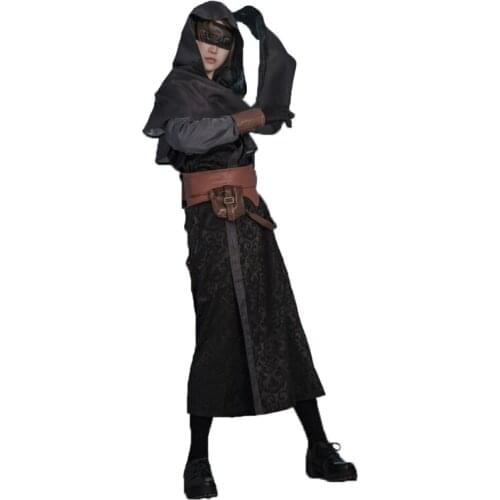 Identity V Cos Diviner Prophet Hot Game Cosplay Costume Shawl+Clothing+Gloves+Belt+Waist+Eye mask