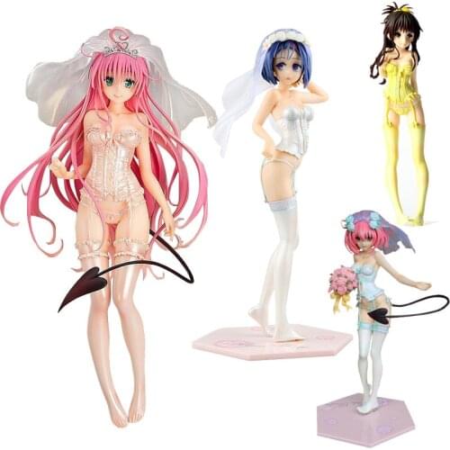 Momo Lala Yuuki Mikan Sairenji Underwear Wedding To Love-ru Darkness Doll Pvc Action Figure Japanese Anime Toys Model Collection