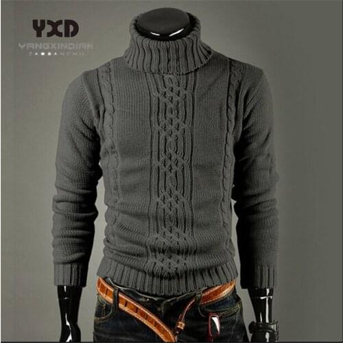 Mens clothes Solid Man Sweater Pullover Men Slim Fit Mans Sweaters Jumper Men Knitted Sweater Pullover Thick Warm Clothing K pop