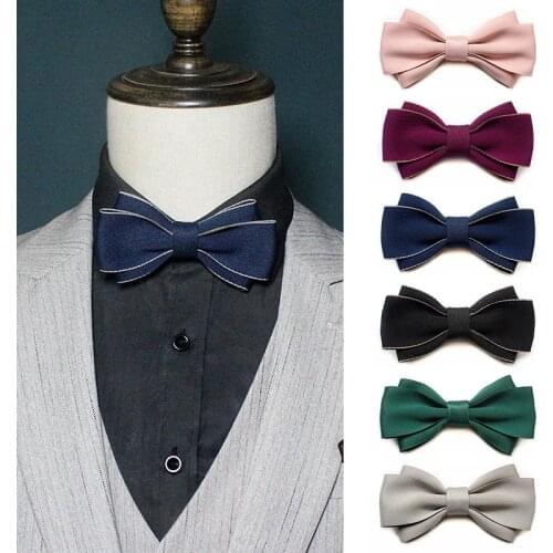 Man Brand New Luxury Fabric Bow Tie For Women Fashion Big Bowtie Wedding Ribbon Cotton Shirt Scarf Accessories for Party Bow