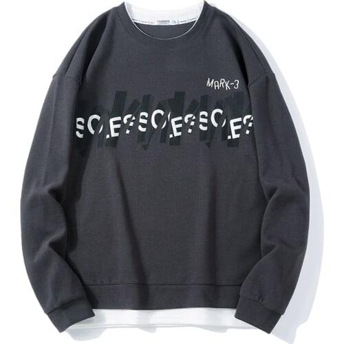 2021 Spring and Autumn New Harajuku Pullover Mens Fashion Round Neck Couple Loose Top Casual Sports Mens Pullover Men