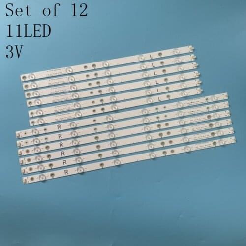 New Kit 12 PCS LED Backlight strip For 50" TV LC-50LB261U 500TT26 500TT25 V5 50PFL6340 LD50P03Q 500TT63 500TT42 500TT41 500TT56
