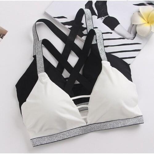 New Women Cross Design Bra Push Up cotton Vest Tops