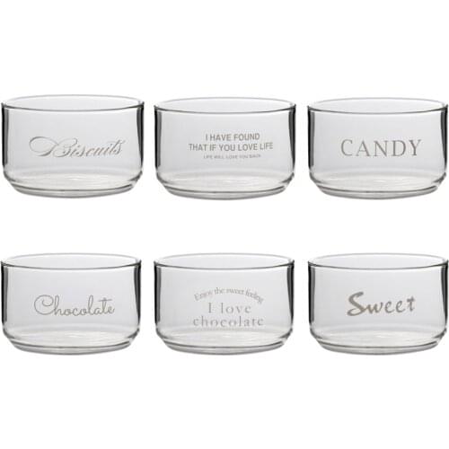 Tableware Letter Glass Bowl Transparent Kitchen Bowl For Salad Cereal Soup Microwave Oven Restaurant Noodle Bowls