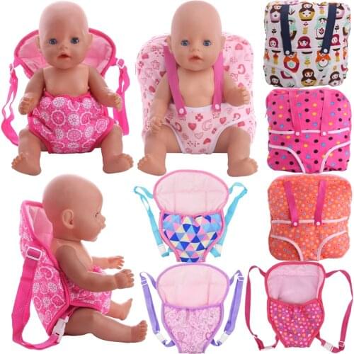 Doll Backpack For 18 Inch American Doll Girl Toy & 43 Cm Born Baby Clothes Accessories & Nenuco & Our Generation & Baby Reborn
