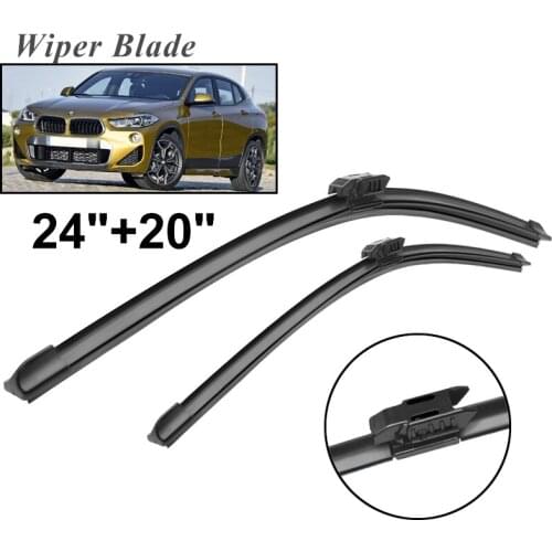 Okowiper RHD & LHD Front Wiper Blades For BMW X2 2017 - 2019 Windshield Windscreen Front Window 24"+20"