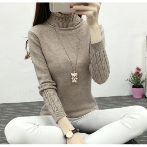 Women Turtleneck Winter Sweater Women 2018 Long Sleeve Knitted Women Sweaters And Pullovers Female Jumper Tricot Tops YP0577