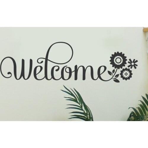 Kind Words Sunflower Welcome Wall Decals Bedroom Living Room Vinyl Wall Stickers Window Posters Door Sweet Decal Home Decor S657