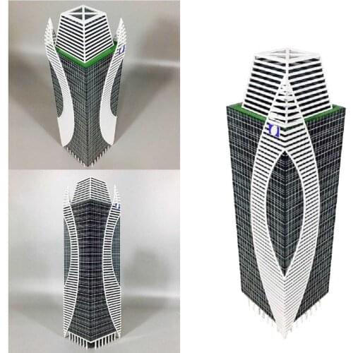 1:150 N Scale Sand Table Decoration DIY Assembly Modern High-end Building Model