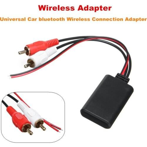 Universal Car bluetooth Wireless Connection Adapter For Stereo with 2 RCA AUX IN Music Audio Input Wireless Cable Fit Truck Auto