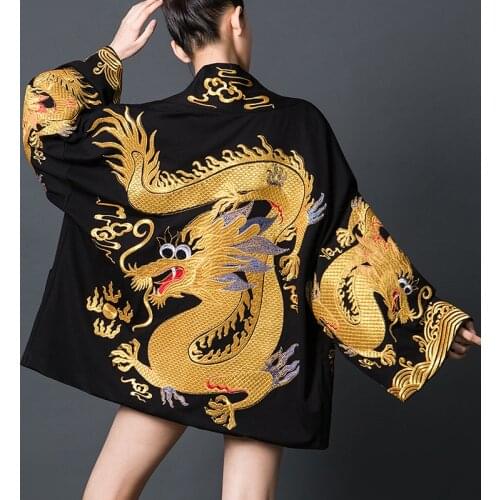 Chinese Style Clothing Women Hanfu 2020 Spring Summer Retro Vintage Shirt Ethnic Blouse Cardigan Chinese Dragon Shirt 10010