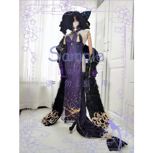 [Customized] Anime Azur Lane Cheshire CaitSith Cheongsam Dress Party Uniform Cosplay Costume Women Halloween Free Shipping 2021