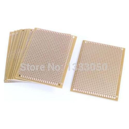 Free Shipping 10pcs Prototype Universal PCB Print Circuit Board 7cm x 9cm Copper Tone