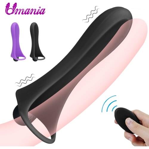 10 Speeds Clitoris Stimulation Massager Vibrator for Men Couple Strap on Delay Ejaculation Penis Cock Ring Vibrating Sex Toy