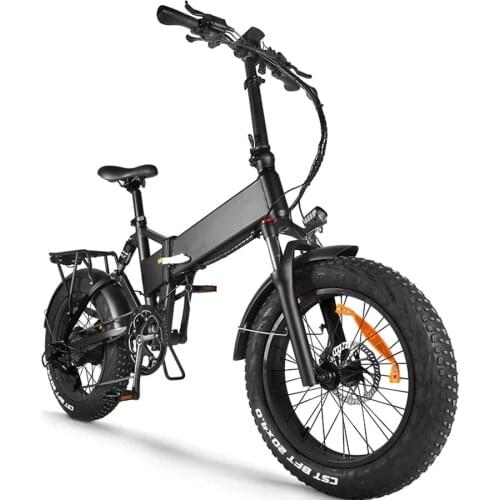 20 Inch Multifunction Lithium Battery Black Folding Electric Bicycle