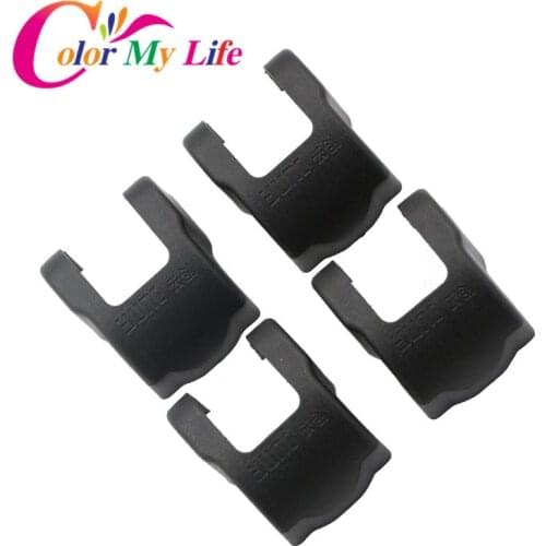 4Pcs/Set ABS Black Car Door Stopper Protection Cover Door Lock Protective Covers for Fiat 500X 2015 2016 2017 Auto Accessories