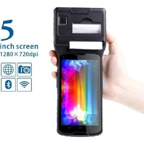 5 Inch Andriod Pos Terminal Rfid UHF Reader with NFC Reader,Thermal Printer WIFI Bluetooth 4G 1D Barcode Scanner LS550S(1D+UHF)