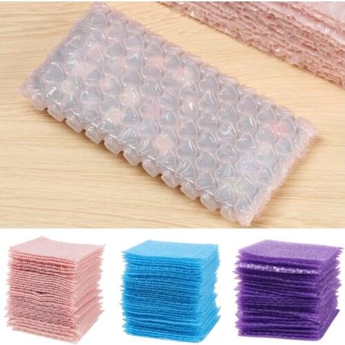 50pcs Protective Wrap Transprent Bubble Foam Packing Bag Shockproof Package Cushioning Covers Double Film Envelope