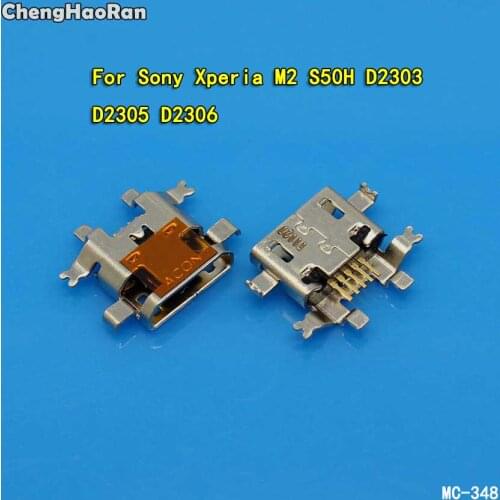 ChengHaoRan 5pcs Charging Port For Sony Xperia M2 S50H D2303 D2305 D2306 Micro USB Jack Socket USB Charging Dock Connector
