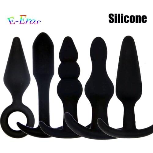 ORISSI Black Anal Toys Butt Plug 100% Silicone Anal Plug, Adult Sex Toys for Men Waterproof Erotic Anal Sex Toys for Women