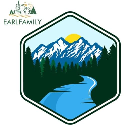 EARLFAMILY 13cm x 11.6cm for Adventure Awaits Decals Personality Car Sticker Graffiti Waterproof Sunscreen Bumper Vinyl Car Wrap