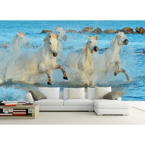 Custom photo wallpaper, and the horse mural for children room bedroom TV wall waterproof textile cloth papel DE parede