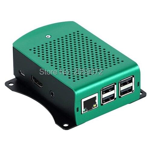 Raspberry Pi 3 Model B Plus Aluminum Green Case Metal Enclosure RPI 3 Box Compatible with Raspberry Pi 3 Model B+ 4B
