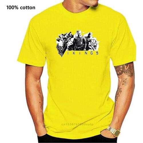 Vikings T-Shirt Ragnar Lothbrok Lagertha Rollo Floki Logo Men Brand Personalized Style Men Short Sleeve Clothes