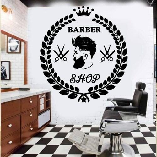 Art Barber Shop Wall Decals Vinyl Home Interior Fashion Wall Stickers Living Room Home Accessories For Beauty Shop Decor C690