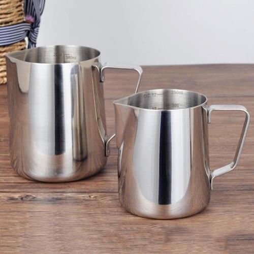 Stainless Steel 304 Milk Froth Pot 350/580ml Espresso Steamer Cup