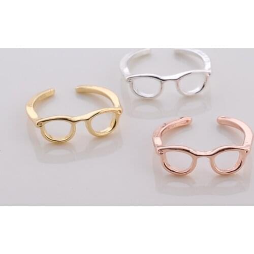 Hot Sale Cute Glasses Ring Jewelry Fashion Adjustable Ring For Women Ring Wemen Jewelry Gift Idea