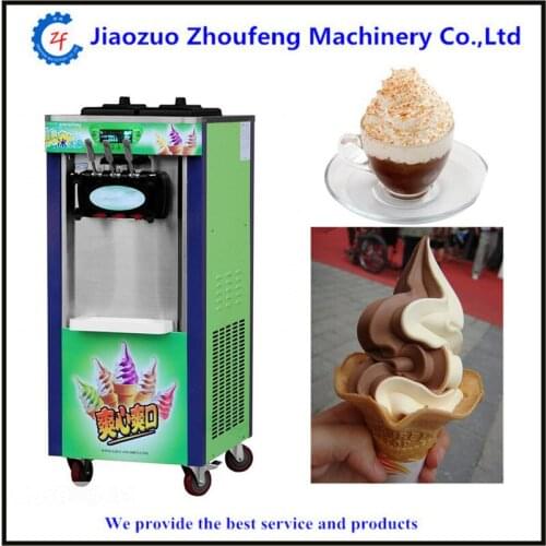 Commercial three flavors soft ice cream machine 220V icecream maker ZF