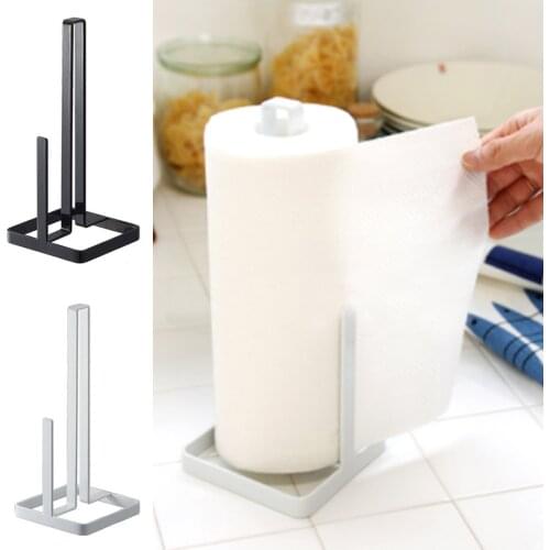 Kitchen Paper Towel Rack Paper Roll Holder Stainless Steel Stand For Paper Towels Toilet Organizer Shelf Countertop Dining Table