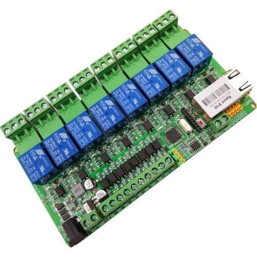 Modbus Rtu 8-way Network Relay 8-channel Digital Input TCPIP RJ45 485 Standby IO