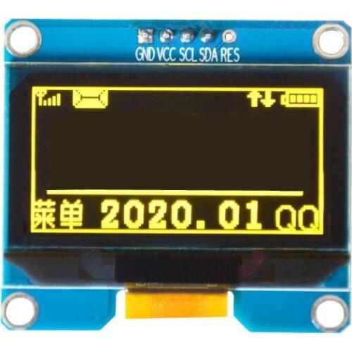 1.54 inch PM OLED module IIC I2C interface 12864 display screen white blue yellow color SSD1309 SPD0301 driver IC