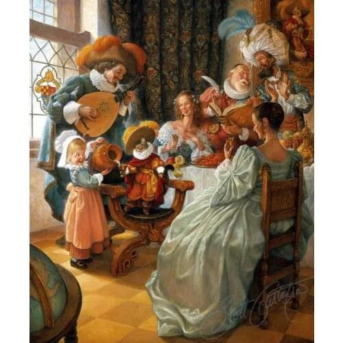 Puss In Boots Cross Stitch Kits Art Crafts Top Quality Sewing kit Embroidery Needlework DIY 14CT Unprinted Decor Handmade