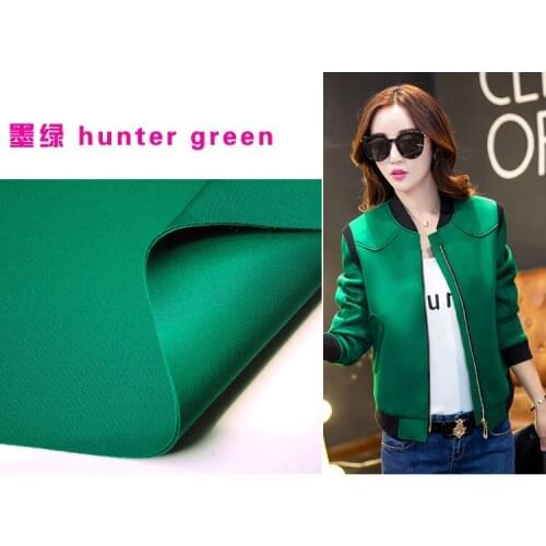 Hunter Green Spandex Fabric Knitted Fabric Interlayer Fabric Skirt Jacket Suits Outfit Baseball Jacket 60" Wide Sold BTY