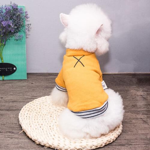 Pet dog clothes, foreign stripes, small solid dog sweaters, teddy ,can fight clothes dog supreme dachshund clothes