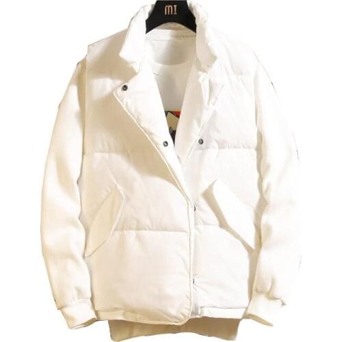 Down cotton vest fashion men and women couple vest autumn and winter thick bread clothing loose waistcoat QY88