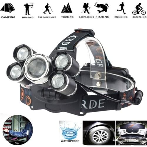 40000LM Most Bright LED Headlight USB Rechargeable 4 Modes Led Torch 7 LED Headlight Headlamp Waterproof Torch Camping Lantern