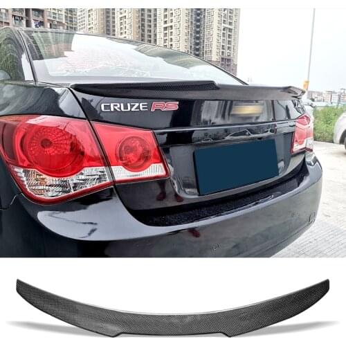 Trunk Spoiler Carbon Fiber Material Blade Style Car Accessories Rear Wing For Chevrolet Cruze 2009-2014