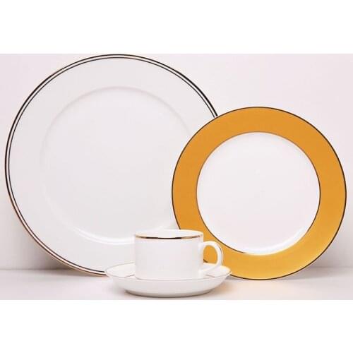 Western-style steak plate European ceramic Phnom Penh creative dishes coffee cup Hotel table tableware decorative plate set