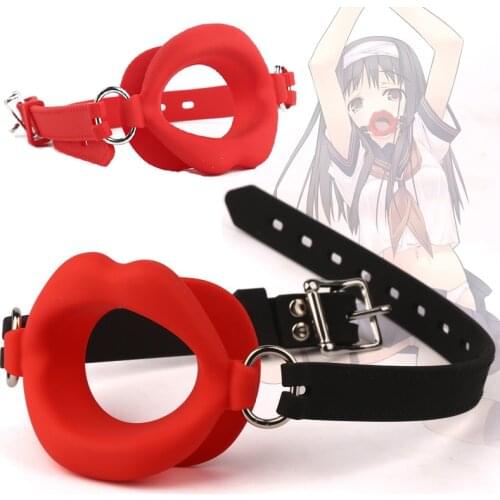 Adult Games Silicone Lips O Ring Open Mouth Gag Oral Fetish Obedient Slave BDSM Bondage Restraints Cosplay Sexy Toys Accessories