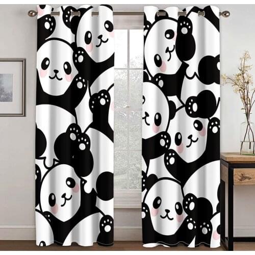 Home Living Room Shade Decorative Curtain Home Textile Decoration Bedroom Curtains Panda Pattern 3D Printing